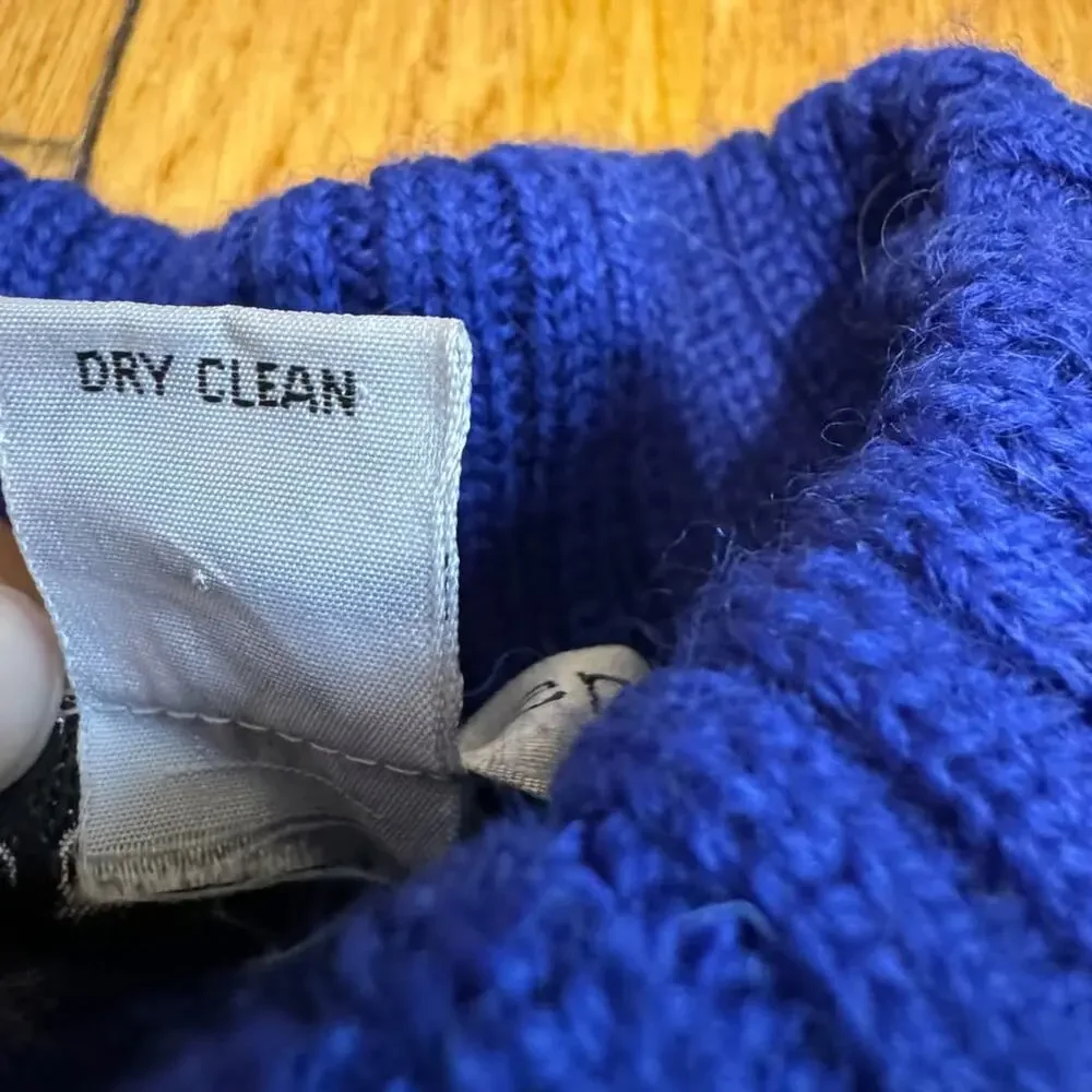 Outlander 100 Wool Colorblock Knit Mock Neck Sweater Dress Size‎ S Vintage - Picture 4 of 9